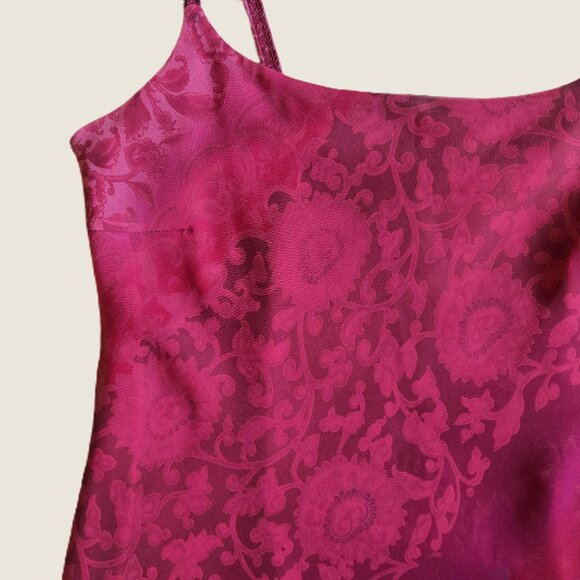 After Dark Floral Spaghetti Strap Midi Cocktail Dress, Red Burgundy Women's 10 - Picture 3 of 9